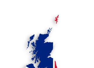 Velká Británie – základní informace Mapa s vlajskou Spojeného království | michaklootwijk/123RF.com