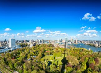 Zajímavá místa a památky v Rotterdamu – kam se vydat, co vidět a navštívit? Panorama nizozemského Rotterdamu | jovannig/123RF.com