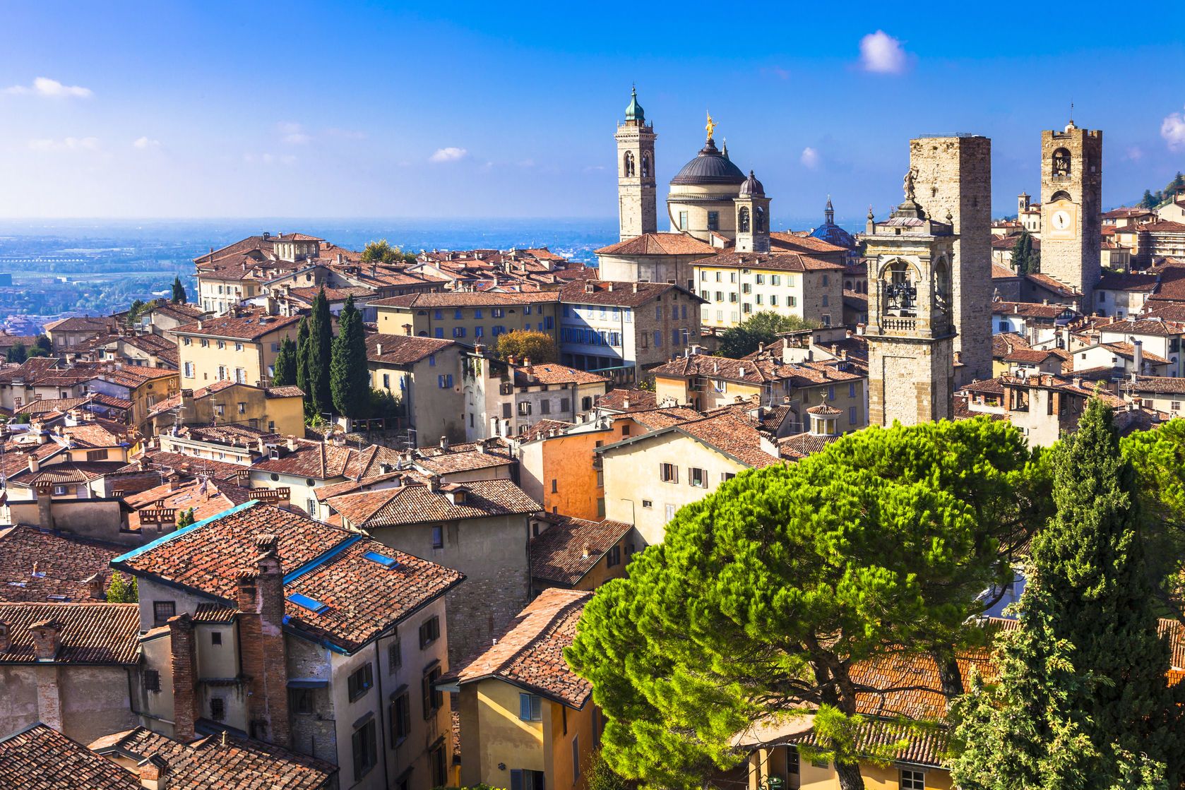 Pohled středověkého Bergamo v Itálii | freeartist/123RF.com