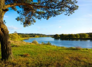 Zpáteční jízdenky na trase Praha – Litva za 270 Kč i na víkend Podzimní krajina kolem řeky Neris v Litvě | dacosta/123RF.com